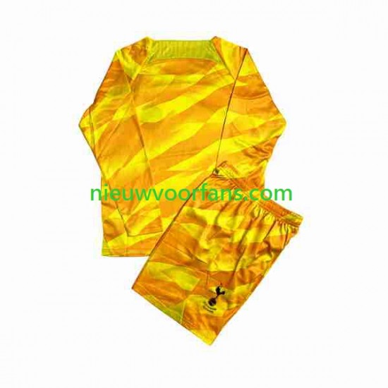 Tottenham Hotspur Kind Shirt met Bedrukking Doelman Orangecolor Uit 2023-2024 Lange Mouw