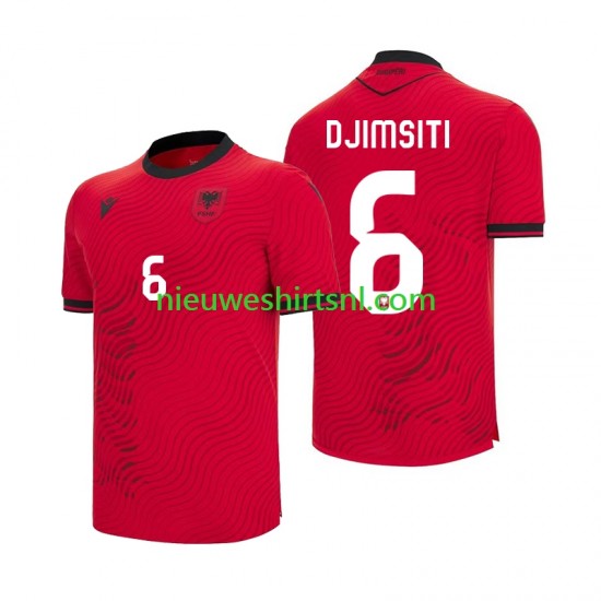 Albanië Heren Shirt met Bedrukking Berat Djimsiti 6 Thuis WK 2026 Korte Mouw