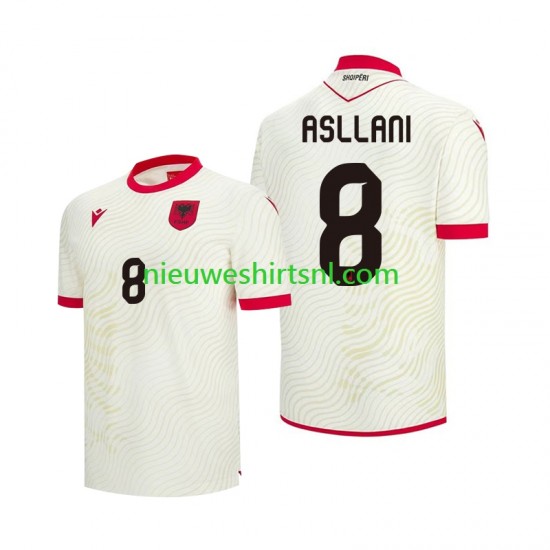 Albanië Heren Shirt met Bedrukking Kristjan Asllani 8 Uit WK 2026 Korte Mouw