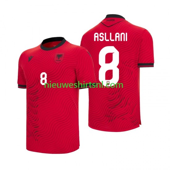 Albanië Heren Shirt met Bedrukking Kristjan Asllani 8 Thuis WK 2026 Korte Mouw