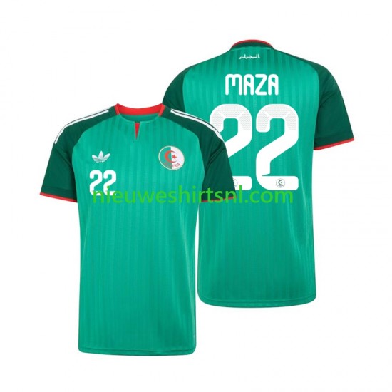 Algerije Heren Shirt met Bedrukking Ibrahim Maza 22 Uit 2026 Korte Mouw