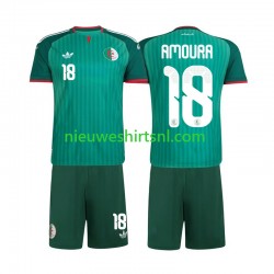 Algerije Kind Shirt met Bedrukking Mohamed Amoura 18 Uit 2026 Korte Mouw