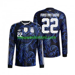Argentinië Heren Shirt met Bedrukking Franco Mastantuono 22 Uit WK 2026 Lange Mouw Argentinië Heren Shirt met Bedrukking Franco Mastantuono 22 Uit WK 2026 Lange Mouw