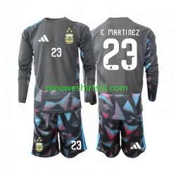 Argentinië Kind Shirt met Bedrukking Doelman Emiliano Martinez 23 Thuis WK 2026 Lange Mouw