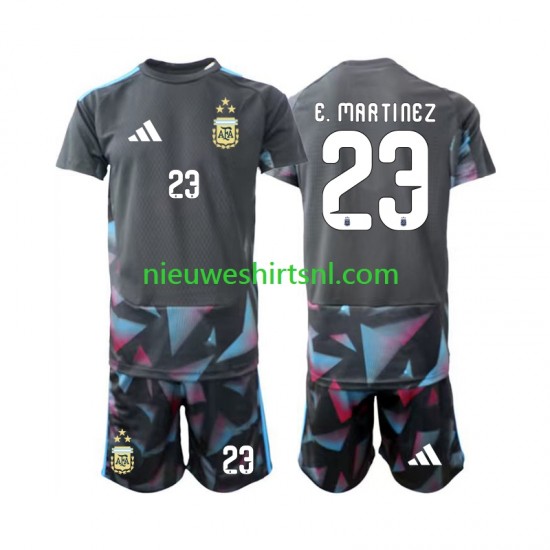 Argentinië Kind Shirt met Bedrukking Doelman Emiliano Martinez 23 Thuis WK 2026 Korte Mouw