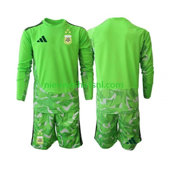 Argentinië Kind Shirt met Bedrukking Doelman Derde WK 2026 Lange Mouw