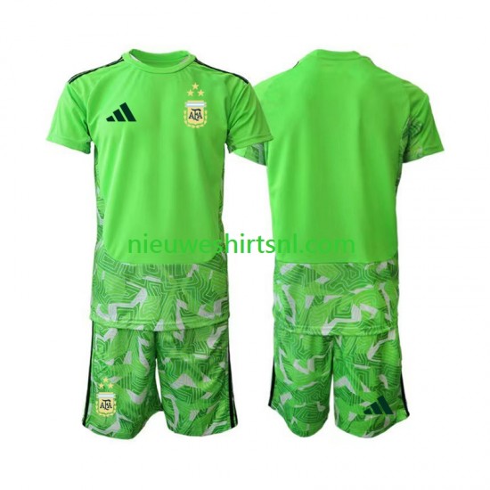 Argentinië Kind Shirt met Bedrukking Doelman Derde WK 2026 Korte Mouw