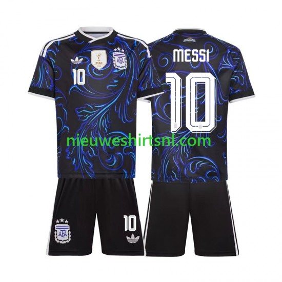 Argentinië Kind Shirt met Bedrukking Lionel Messi 10 Uit WK 2026 Korte Mouw