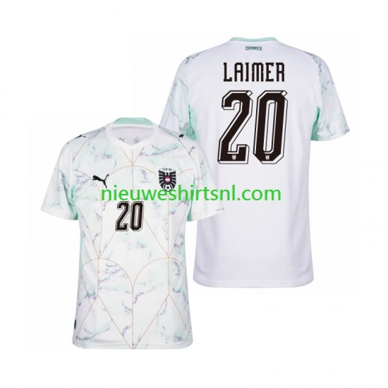 Oostenrijk Heren Shirt met Bedrukking Konrad Laimer 20 Uit WK 2026 Korte Mouw