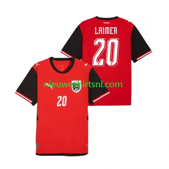 Oostenrijk Heren Shirt met Bedrukking Konrad Laimer 20 Thuis WK 2026 Korte Mouw