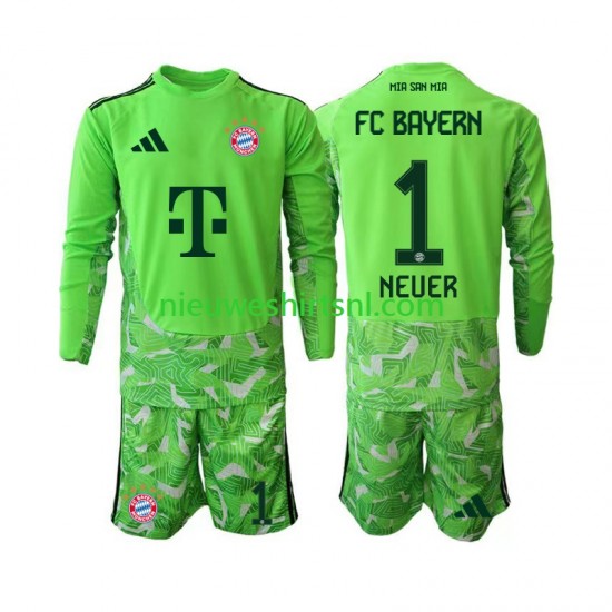 FC Bayern München Kind Shirt met Bedrukking Doelman Manuel Neuer 1 Thuis 2026-2027 Lange Mouw
