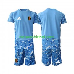 België Kind Shirt met Bedrukking Doelman Thuis WK 2026 Korte Mouw