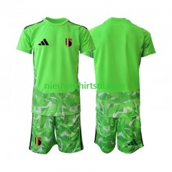 België Kind Shirt met Bedrukking Doelman Derde WK 2026 Korte Mouw