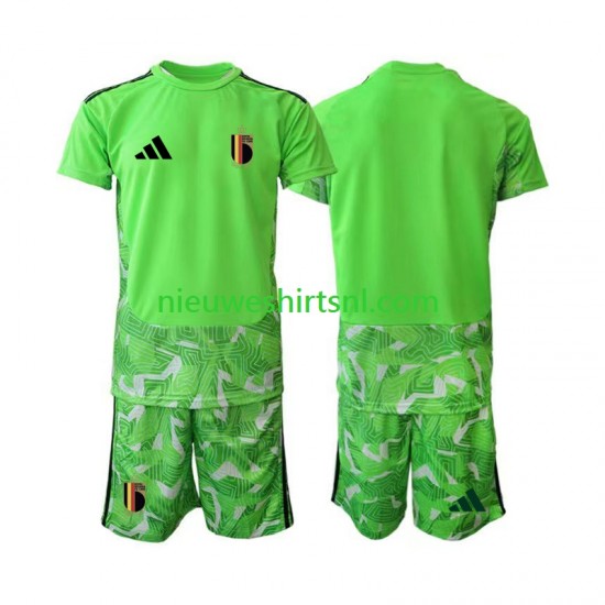 België Kind Shirt met Bedrukking Doelman Derde WK 2026 Korte Mouw