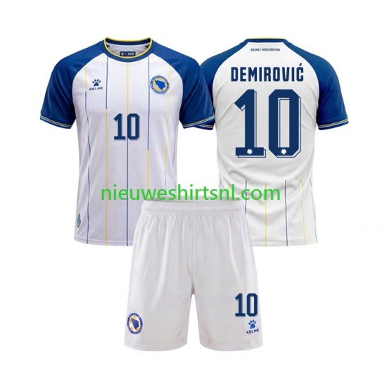 Bosnië Herzegovina Kind Shirt met Bedrukking Ermedin Demirovic 10 Uit WK 2026 Korte Mouw
