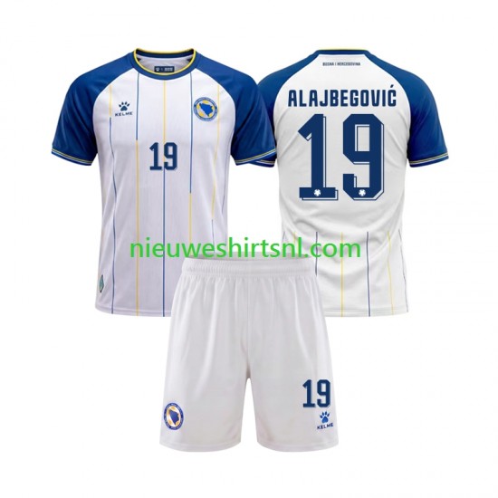 Bosnië Herzegovina Kind Shirt met Bedrukking Kerim Alajbegovic 19 Uit WK 2026 Korte Mouw