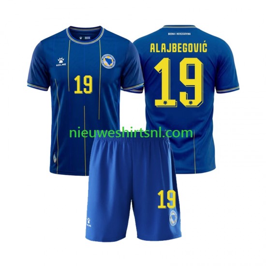 Bosnië Herzegovina Kind Shirt met Bedrukking Kerim Alajbegovic 19 Thuis WK 2026 Korte Mouw