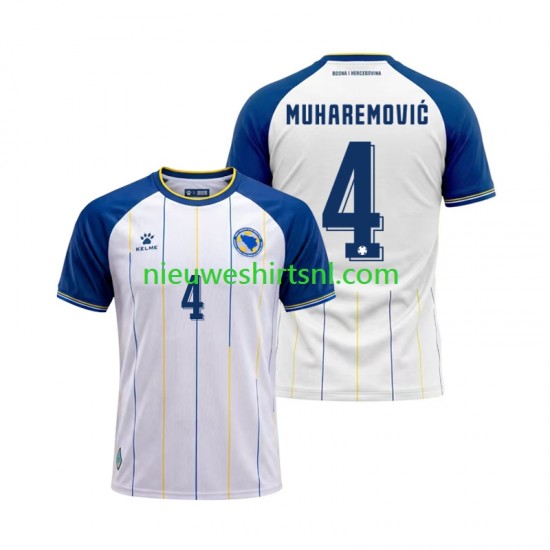 Bosnië Herzegovina Heren Shirt met Bedrukking Tarik Muharemovic 4 Uit WK 2026 Korte Mouw