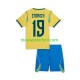 Brazilië Kind Shirt met Bedrukking Endrick 19 Thuis WK 2026 Korte Mouw