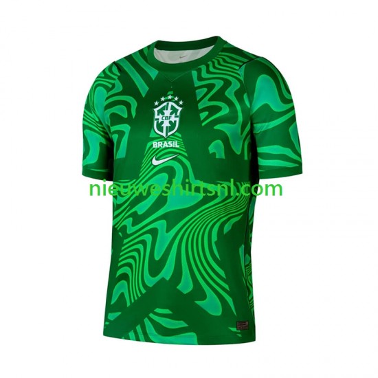 Brazilië Heren Shirt met Bedrukking Doelman Uit WK 2026 Korte Mouw
