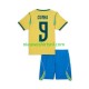 Brazilië Shirt met Bedrukking Matheus Cunha 9 Chidlren Thuis WK 2026 Korte Mouw