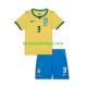 Brazilië Shirt met Bedrukking Matheus Cunha 9 Chidlren Thuis WK 2026 Korte Mouw