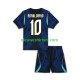 Brazilië Kind Shirt met Bedrukking Ronaldinho 10 Uit WK 2026 Korte Mouw