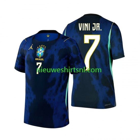 Brazilië Heren Shirt met Bedrukking Vinicius Junior 7 Uit WK 2026 Korte Mouw