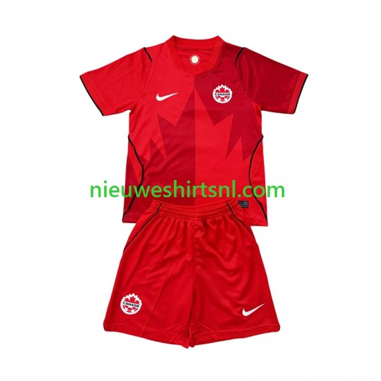 Canada Kind Shirt met Bedrukking Thuis WK 2026 Korte Mouw