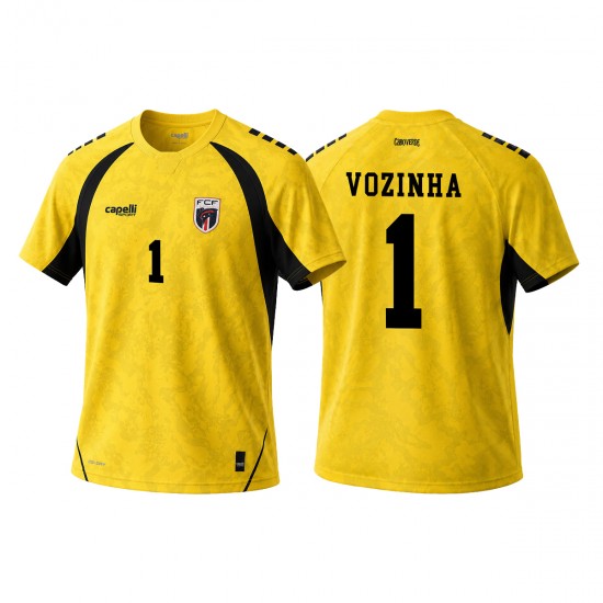 Heren Shirt met Bedrukking Cape Verde Vozinha 1 Uit WK 2026 Korte Mouw