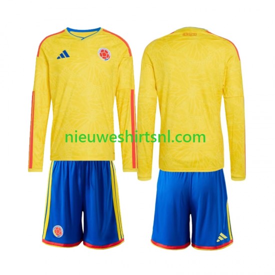 Colombia Kind Shirt met Bedrukking Thuis WK 2026 Lange Mouw