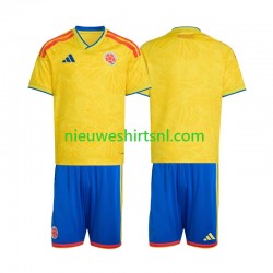 Colombia Kind Shirt met Bedrukking Thuis WK 2026 Korte Mouw Colombia Kind Shirt met Bedrukking Thuis WK 2026 Korte Mouw