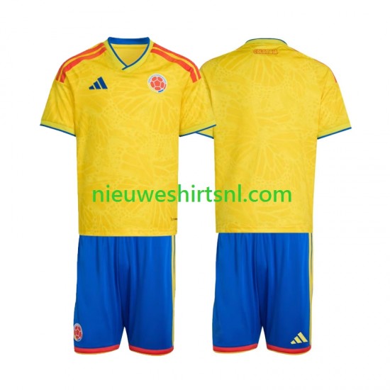 Colombia Kind Shirt met Bedrukking Thuis WK 2026 Korte Mouw