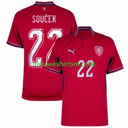 Tsjechië Heren Shirt met Bedrukking Soucek 22 Thuis WK 2026 Korte Mouw Tsjechië Heren Shirt met Bedrukking Soucek 22 Thuis WK 2026 Korte Mouw