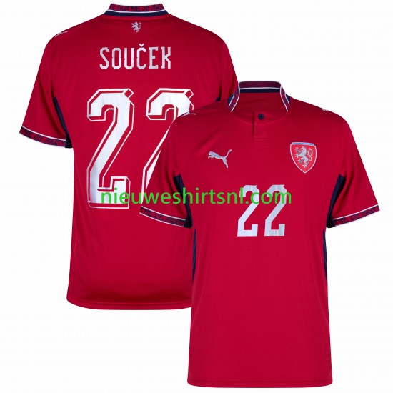 Tsjechië Heren Shirt met Bedrukking Soucek 22 Thuis WK 2026 Korte Mouw