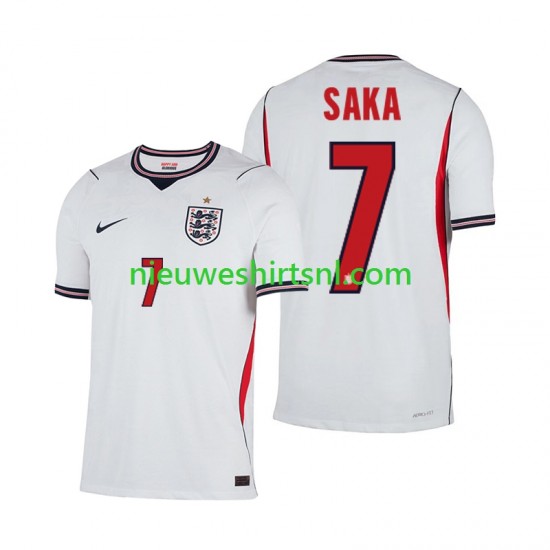 Engeland Heren Shirt met Bedrukking Bukayo Saka 7 Thuis WK 2026 Korte Mouw