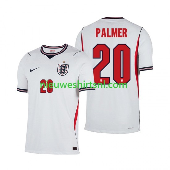 Engeland Heren Shirt met Bedrukking Cole Palmer 20 Thuis WK 2026 Korte Mouw