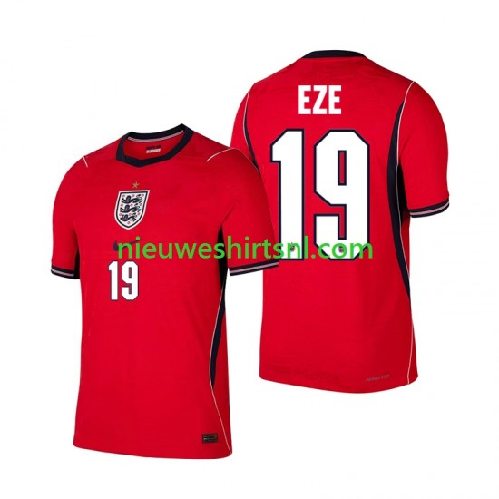 Engeland Heren Shirt met Bedrukking Eberechi Eze 19 Uit WK 2026 Korte Mouw