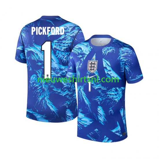 Engeland Heren Shirt met Bedrukking Doelman Jordan Pickford 1 Derde WK 2026 Korte Mouw