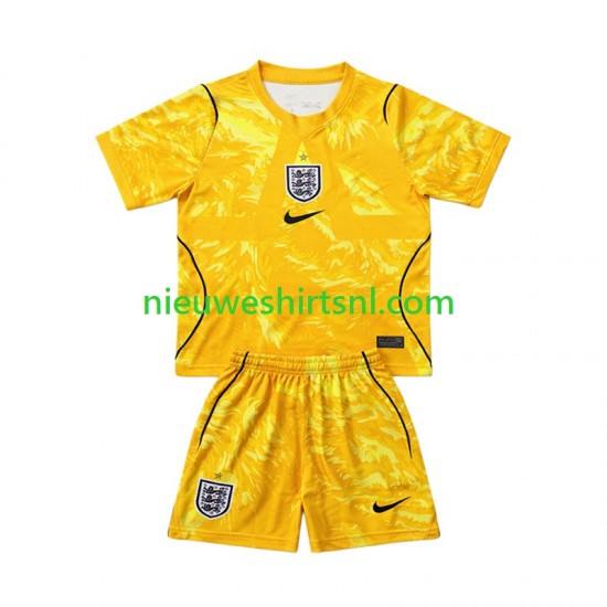 Engeland Kind Shirt met Bedrukking Doelman Vierde WK 2026 Korte Mouw
