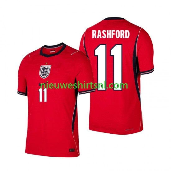 Engeland Heren Shirt met Bedrukking Marcus Rashford 11 Uit WK 2026 Korte Mouw