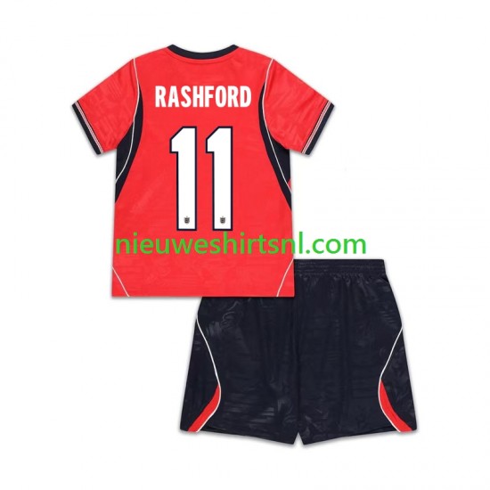 Engeland Kind Shirt met Bedrukking Marcus Rashford 11 Uit WK 2026 Korte Mouw