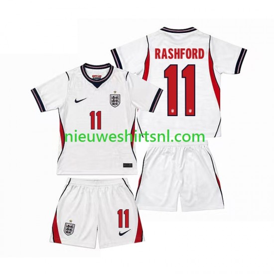 Engeland Kind Shirt met Bedrukking Marcus Rashford 11 Thuis WK 2026 Korte Mouw