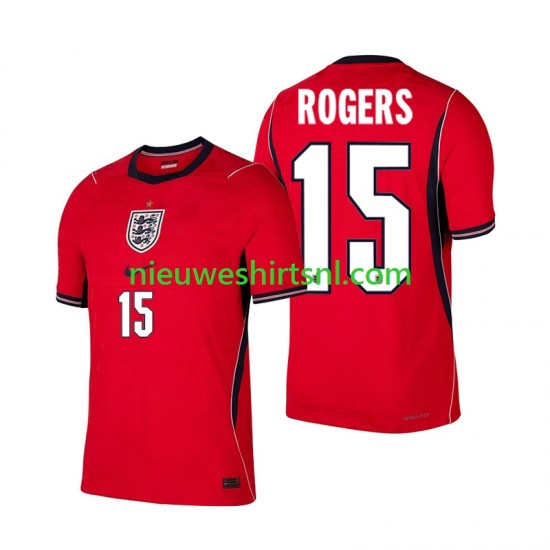 Engeland Heren Shirt met Bedrukking Morgan Rogers 15 Uit WK 2026 Korte Mouw