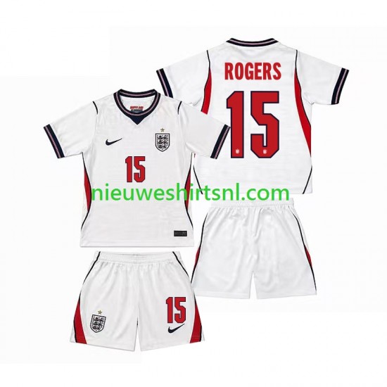 Engeland Kind Shirt met Bedrukking Morgan Rogers 15 Thuis WK 2026 Korte Mouw