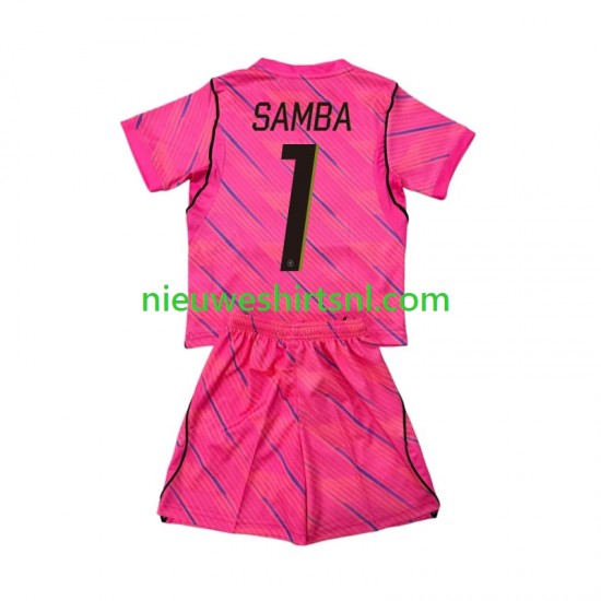 Frankrijk Kind Shirt met Bedrukking Doelman Brice Samba 1 Uit WK 2026 Korte Mouw