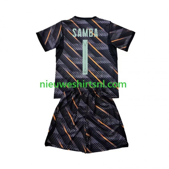 Frankrijk Kind Shirt met Bedrukking Doelman Brice Samba 1 Thuis WK 2026 Korte Mouw