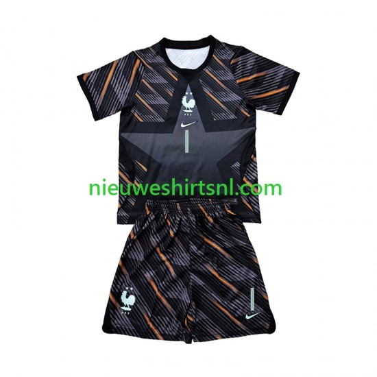 Frankrijk Kind Shirt met Bedrukking Doelman Brice Samba 1 Thuis WK 2026 Korte Mouw