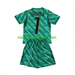 Frankrijk Kind Shirt met Bedrukking Doelman Brice Samba 1 Derde WK 2026 Korte Mouw