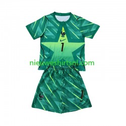 Frankrijk Kind Shirt met Bedrukking Doelman Brice Samba 1 Derde WK 2026 Korte Mouw